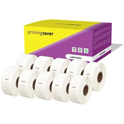 Immagine di Printing Saver 10x 11352 25 x 54 mm Compatibili Rotoli Etichette adesive (500 Etichette/Rotolo) per Dymo LabelWriter 310 320 330 4XL 400 450 Turbo/Twin Turbo/Duo &amp; SLP etichettatrici