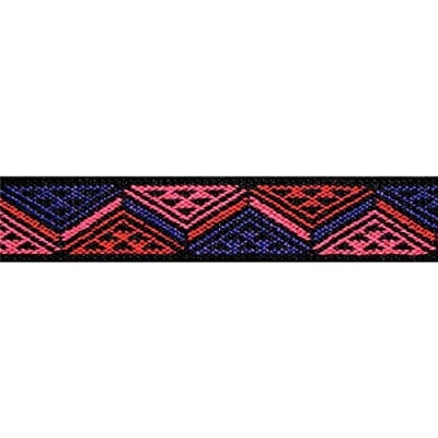Immagine di Prym &quot;, Colore: Rosa/Rosso/Viola con Motivi a Triangolo &amp; Colori Elastico, Poliestere, Multicolore, 25 mm/1&quot;, 7 m