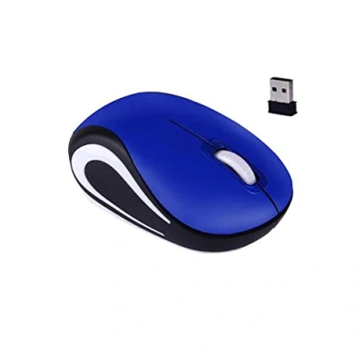 Immagine di Wireless Mini Mouse del computer Gaming Piccolo portatile 1600 DPI USB ottico ergonomico per il PC Regalo (blue)
