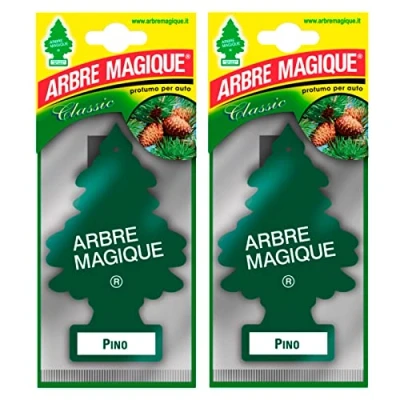 Immagine di Arbre Magique Mono, Profumatore Auto, Fragranza Pino, Profumazione Avvolgente e Fresca, Durata fino a 7 Settimane, Made in Italy, Confezione da 2 Pezzi