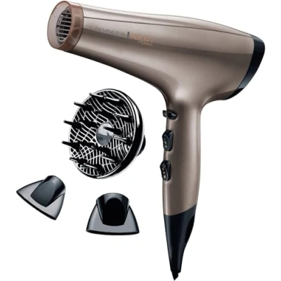 Immagine di Remington Asciugacapelli 2200W Griglia in Ceramica infusa di Cheratina e Olio Mandorle per morbidezza 3 livelli riscaldamento, 2 ventola+raffreddamento, Ion Keratin AC8002