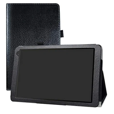 Immagine di LFDZ Custodia sottile in pelle sintetica per Alcatel 1T 8082 da 10&quot; (non adatta e 10T / 7&quot; 8068/Alcatel Smart), colore: Nero