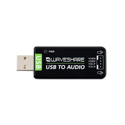 Immagine di Coolwell Waveshare USB Sound Card Audio Module for Raspberry Pi/Jetson Nano,Driver Free, External Converter,Recording And Playback Support