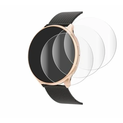 Immagine di savvies (4 Pezzi Full Screen Pellicola Protettiva per RifePhi SmartWatch 1.39&quot; Cover Copertura [Completa Trasparente, 3D Curved]