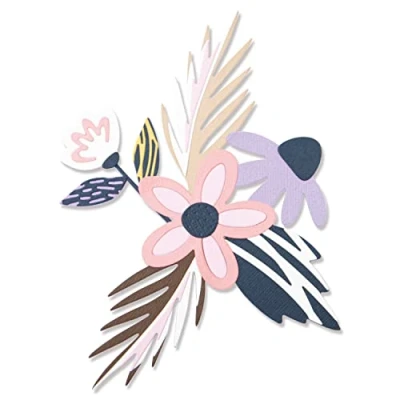 Immagine di Sizzix by Chapter Thinlits Die Set 12PK Bohemian Florals di Jennifer Ogborn 665881 Capitolo 2 2022, Plastica Carta, Fiori Bohémien, One Size