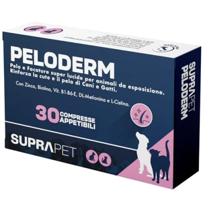 Immagine di Suprapet Pelo e Cute per Cane Gatto 30 compresse a base di Biotina, Zinco, Vitamine B, Metionina Cistina il Benessere la lucentezza del Mangime Complementare