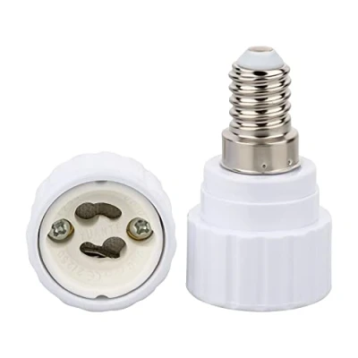 Immagine di ISOLATECH 3pcs E14 adattatore presa per lampada GU10 bianco LED convertitore lampade a risparmio energetico (max. 250V/2A) lampadine bagno cucina base ceramica resistente al calore