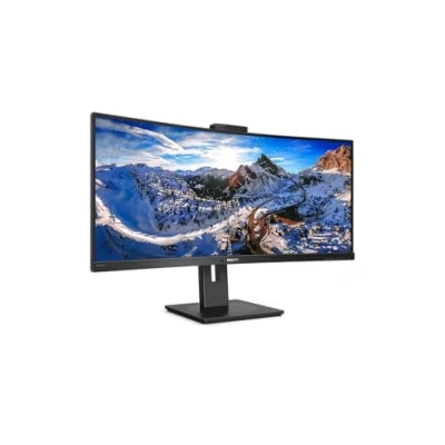 Immagine di Philips 346P1Crh Docking Monitor Wqhd Curved Usb C Da 34 Pollici, Webcam, Regolabile In Altezza, Hdr400, 3440 x 1440, 100 Hz, Hdmi, Displayport, C, Rj45, Hub Usb, Nero, Pollici Curvo