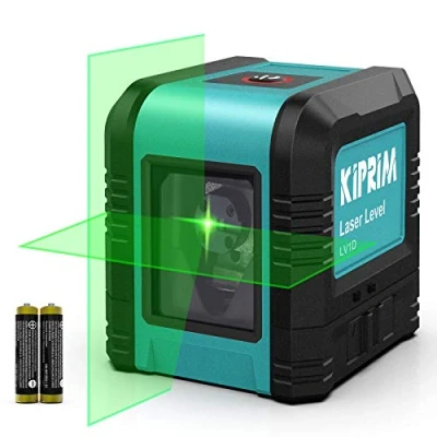 Immagine di Livella Laser Autolivellante, Kiprim LV1D Cross Modulo Doppia Linea Verticale/Orizzontale Laser, IP54 Antipolvere, Impermeabile, Anti Goccia da 1 m, ±4 Livellamento Automatico