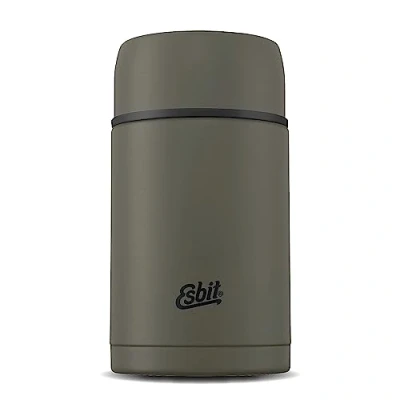Immagine di Esbit Contenitore termico classico, per alimenti, 1000 ml, in verde oliva, acciaio inox, alimenti caldi e freddi