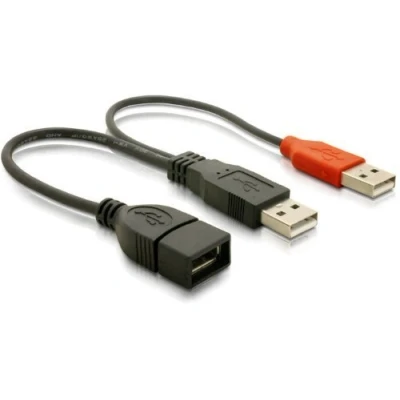 Immagine di Delock cavo USB 2.0 Spina A, Presa a 0.50 m Nero flessibile collo di cigno 83499