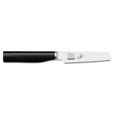 Immagine di Kai Tim Mälzer Kamagata coltello da ufficio giapponese 9,5 cm lunghezza lama acciaio inossidabile 4116 forgiato 56 (±1) HRC manico in POM lucidato verdura Made Japan