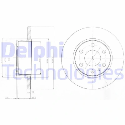 Immagine di DELPHI BG4164 Disco freno 296 16 6 pieno Oleato non trattato senza cuscinetto ruota, anello sensore ABS IVECO: DAILY 4 Kasten/Kombi,
