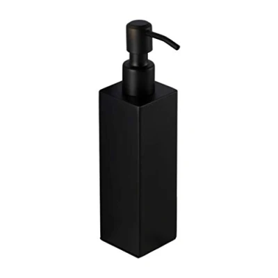 Immagine di Ambrosya Dispenser di Sapone a Colonna in Acciaio Inossidabile Nero Porta Supporto per Il Bagno (Acciaio (Nero), Angolare)