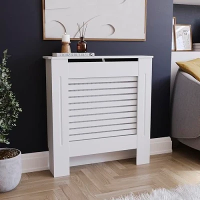 Immagine di Vida Designs Copertura del radiatore, Legno ingegnerizzato, Bianco, Piccolo