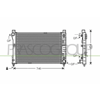 Immagine di PRASCO ME026R001 Radiatore motore Alluminio 650 408 23 con giunti rapidi Alette di raffreddamento saldate MERCEDES BENZ: Classe C Sportcoupe