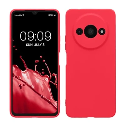 Immagine di kwmobile Custodia Compatibile con Xiaomi Redmi A3 Cover Back Case per Smartphone in Silicone TPU Protezione Gommata rosa shocking