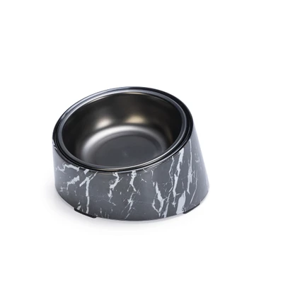 Immagine di Ciotola per gatti in melamina Vita, nera Designed by Lotte 2 x 160 ml, Ø 13,5 cm
