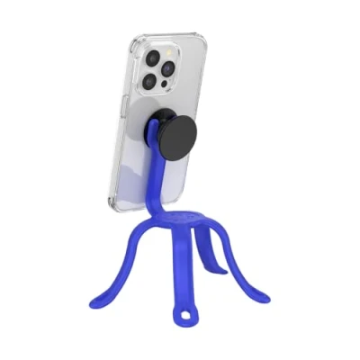 Immagine di PopSockets: PopMount 2 Flex Supporto flessibile in silicone non adesivo e treppiede per smartphone tablet, colore: Cobalto