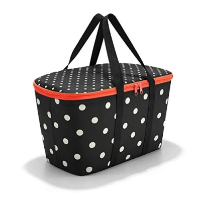 Immagine di reisenthel coolerbag Borsa Termica Resistente, Adatta per Spesa, Picnic e in Viaggio, Combinabile anche con Cestino Spesa Carrybag altri Shopper, Tessuto Idrorepellente, 20 L, Fantasia a Pois Mix