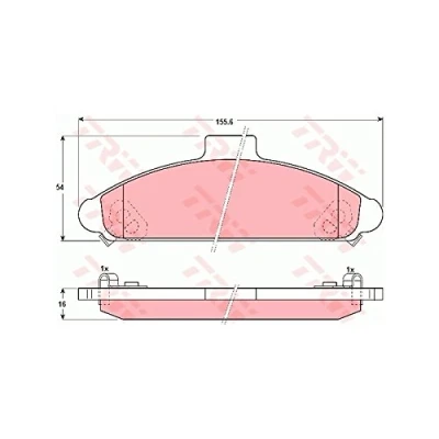 Immagine di TRW GDB1136 Kit pastiglie freno con segnalatore acustico usura