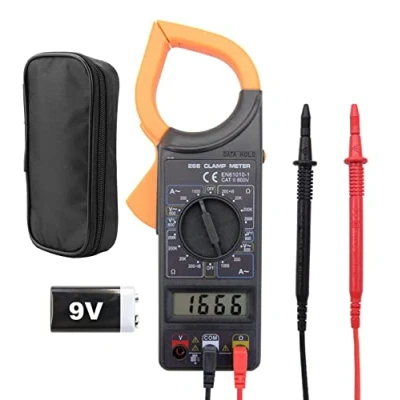 Immagine di MULTI TESTER DIGITALE, PINZA AMPEROMETRICA DIGITALE CON DISPLAY LCD, MULTIMETRO RILEVATORE CORRENTE AC/DC DISCORAMA®