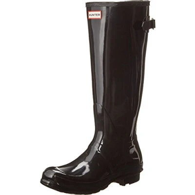 Immagine di HUNTER Original Back Adjustable Gloss Tall, Stivali Di Gomma Donna, Nero, 39 EU
