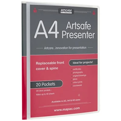 Immagine di Artcare 15703010 31 x 2 24 cm, Formato A4, Materiale Sintetico Artsafe Presenter, Trasparente