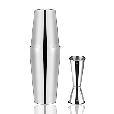 Immagine di Shaker Boston,Shaker Cocktail 750ml 600ml Anfly Set in Acciaio Inox Inossidabile Jigger Misurino Graduato 60ml 30ml,Kit Tin on