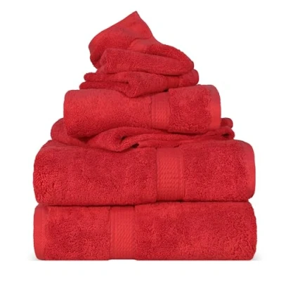 Immagine di Superior Set di Asciugamani in Cotone Egiziano, 900 g, Rot, 6 Pezzi