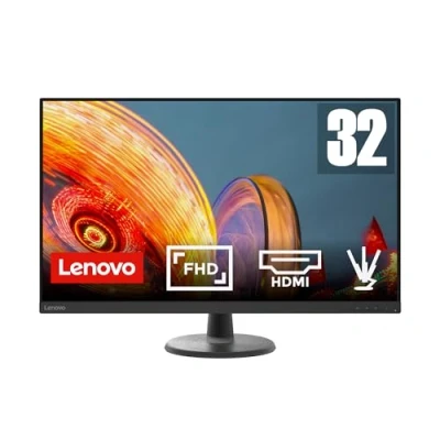 Immagine di Lenovo D32 45 Monitor Display 31.5 pollici FullHD (1920 x 1080, VA, 4ms, 60Hz, Cavo HDMI, Input HDMI + VGA) Raven Black Esclusiva Amazon