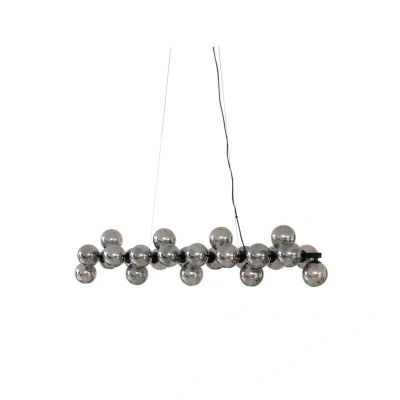 Immagine di lampada a sospensione &#039;Naelen&#039; dimmerabile (Moderno) colore Nero, in Metallo ad es. Soggiorno &amp; Sala da pranzo (25 luci, G9) di Lucande vetro, sospensione,