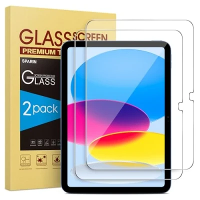 Immagine di SPARIN 2 Pezzi Pellicola Vetro per iPad 10 generazione 2022, Protettiva Vetrino Temperato 10,9&quot; 10a