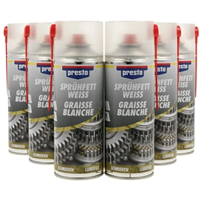 Immagine di presto 100012 Set di 6 Grasso Spray Bianco 400 ml