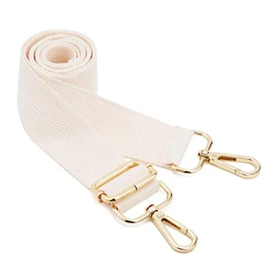 Immagine di Ampie borse a tracolla,regolabile sostituzione borsa cinghia tela cinghie tracolla modificabile per Crossbody (Gold Off white)