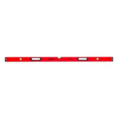 Immagine di PRO800 Livella a bolla 150cm con Profilo Ergonomico ERS+ (Easy Reading System) e precisa tappi di chiusura antiurto Colore Rosso