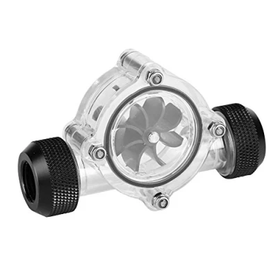 Immagine di VBESTLIFE Indicatore di Flusso G1 / 4&quot;Indicatore del Misuratore Portata da Femmina a con Porta Filettata per PC Raffreddamento ad Acqua 8 Giranti(A)