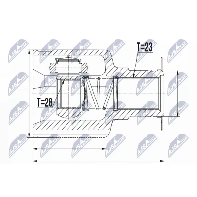 Immagine di NTY NPW RE 055 Kit Giunto Omocinetico Assale anteriore Dx DACIA: Sandero I