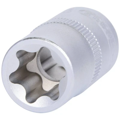 Immagine di KS TOOLS 911.4323 Serie di bussole DIN3120, ISO1174 E18 Acciaio al cromo vanadio Profilo E, Torx esterno zigrinato