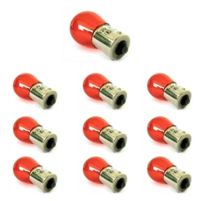 Immagine di 10 Pezzi Lampadine Alogene 24V Per Camion (S25 BA15S PY21W 21W Arancione)
