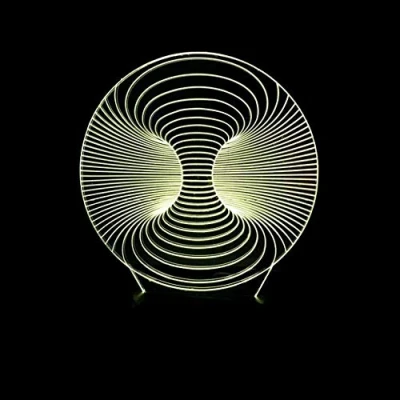 Immagine di 3D Illusione Lampada Astratta Luce D&#039;umore 7 Cambiare Colore Acrilico LED Notturna Cavi USB Camera Da Letto Scrivania Decorazione