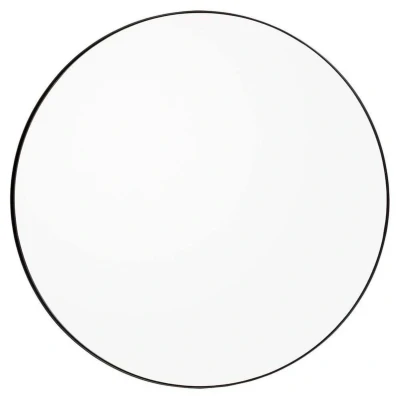 Immagine di Specchio AYTM Circum, trasparente/nero, Ø 50 cm, vetro, legno MDF