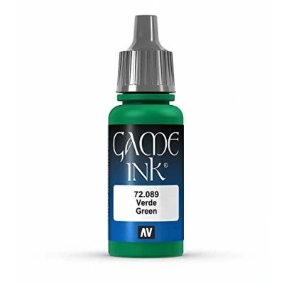 Immagine di Vallejo Game Ink Vernice Acrilica a Base d&#039;Acqua, 17 ml, Verde (Inky Green)