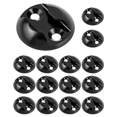 Immagine di QWORK® 15 Piastre di Ancoraggio per binari dell&#039;aeroplano, Punto aeroplani, Camper, furgoni, ambulanze, ECC. Un Modo Flessibile Fissare i carichi (45 mm)