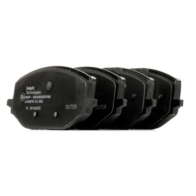 Immagine di DELPHI LP3875 Kit pastiglie freno Non predisposto per contatto segnalazione usura con lamierino anticigolío senza accessori PEUGEOT: 3008 II SUV