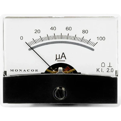 Immagine di Monacor PM 2/100UA Panel Meter With VU Lettering