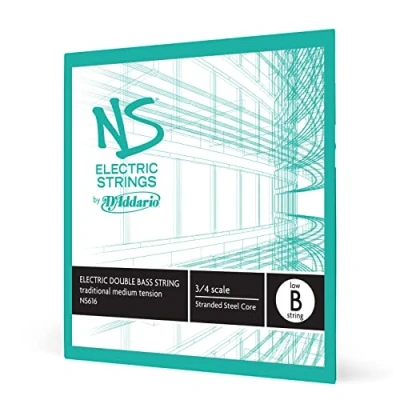Immagine di Corda singola SI bemolle D&#039;Addario NS Traditional per contrabbasso elettrico, scala 3/4, tensione media