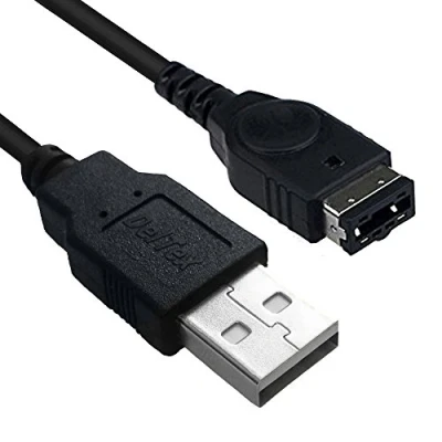 Immagine di DelTex® Cavo di alimentazione USB da 1,5 m per Nintendo GameBoy Advance SP (GBA SP)/Nintendo DS Original Console