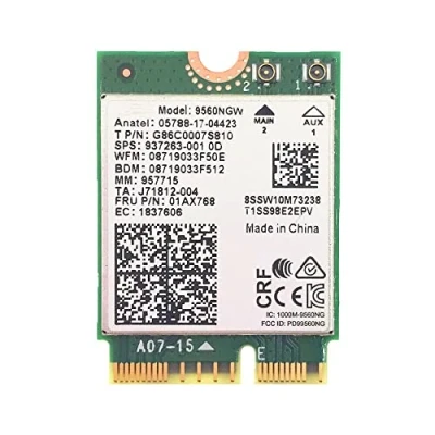 Immagine di Scheda Wi Fi CNVI, Wireless di Rete Dual Band AC 9560 9560NGW 802.11ac 1.73 Gbps BT 5.0 NGFF Adattatore per Bluetooth Compatibile Madre Intel