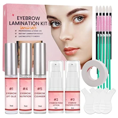Immagine di HASAIKA Laminazione sopracciglia Kit, FAI DA TE Set per il sollevamento delle sopracciglia, Lifting Perm Curling più piene e spesse